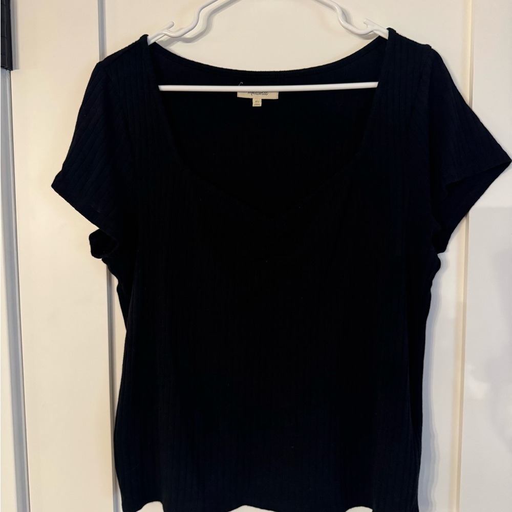 Madewell Ribbed Short Sleeve Top